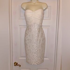 RALPH LAUREN Strapless Lace Dress